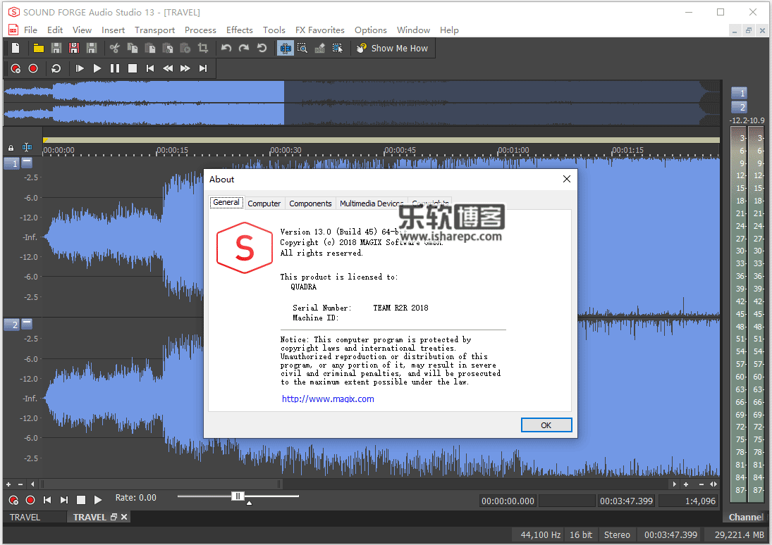 MAGIX Sound Forge Pro 13.0.0破解版