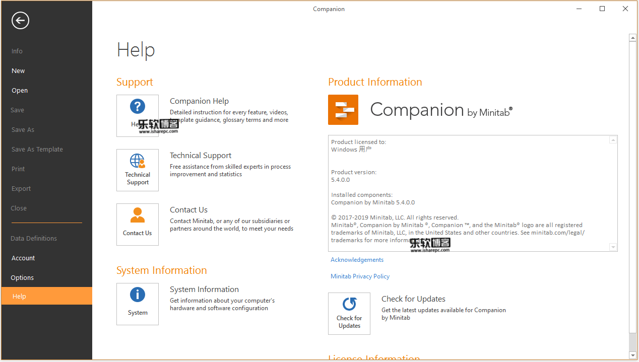 Companion by Minitab 5.4.0破解版