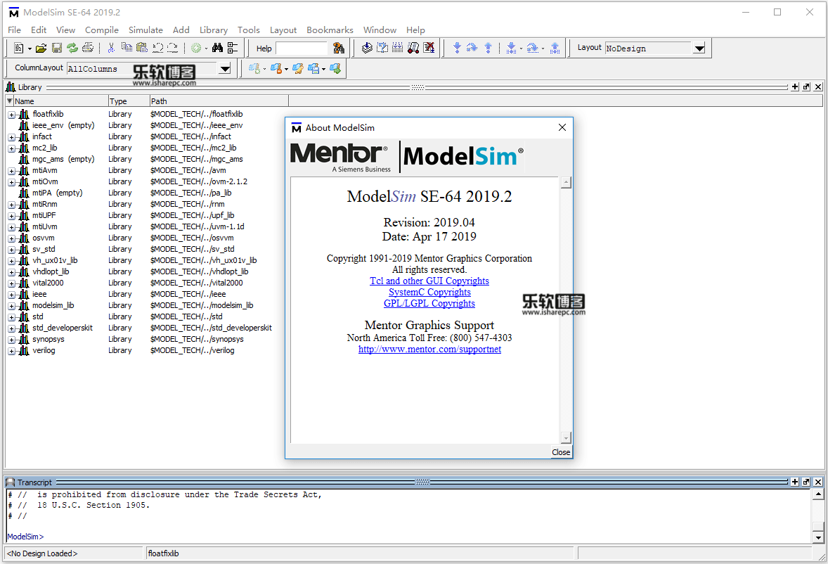 Mentor Graphics ModelSim SE 2019.2破解版