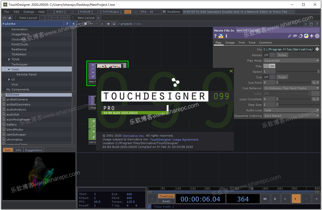 Derivative TouchDesigner Pro 2020.20020破解版