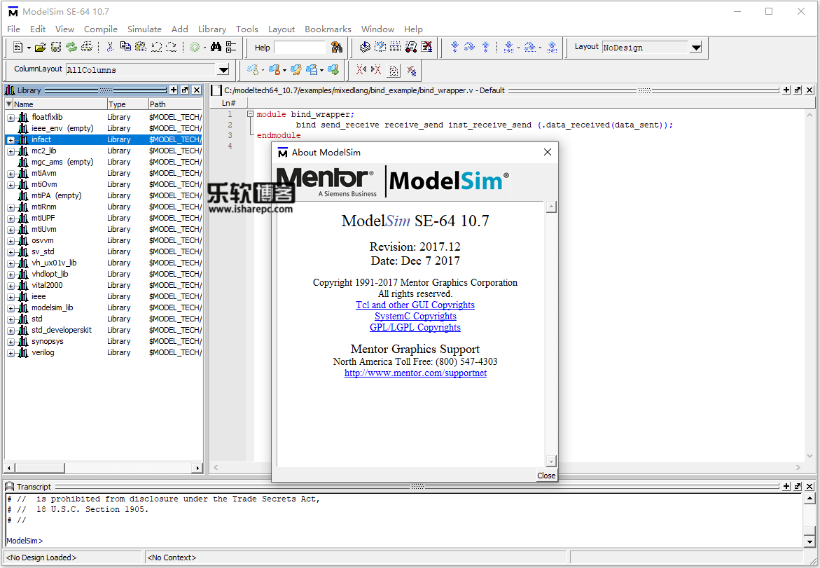 Mentor Graphics ModelSim SE 10.7破解版