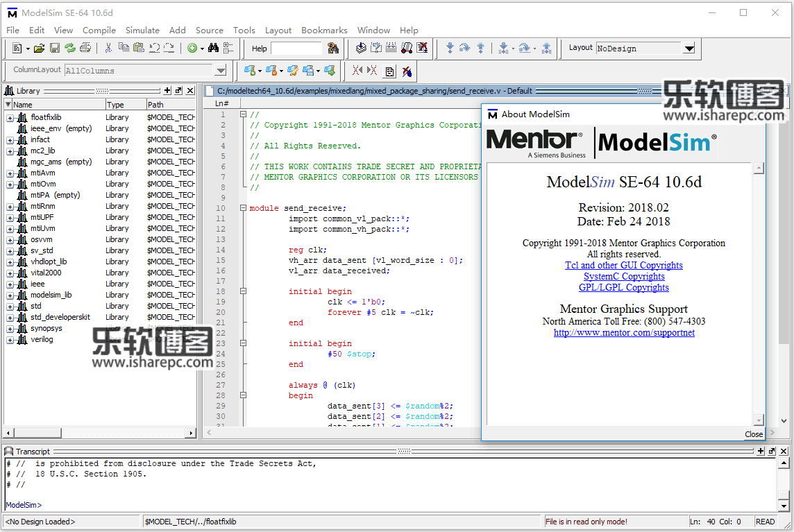 ModelSim SE 10.6d破解版
